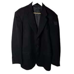 Loro Piana x Renzo Tonello Black Cashmere /Wool Jacket Coat Men US 42R / EU 54R